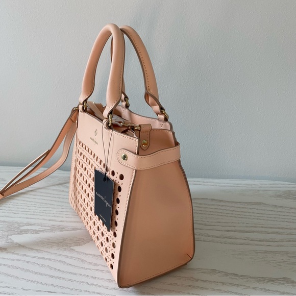 Nanette Lepore NWT Erika Convertible Perforated Satchel in Peach Parfait - Picture 7 of 12